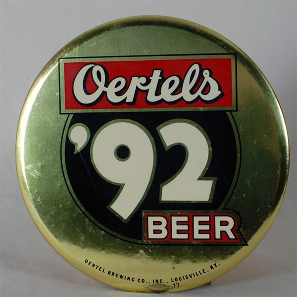 Oertels 92 Button Sign Dark Gold "17"