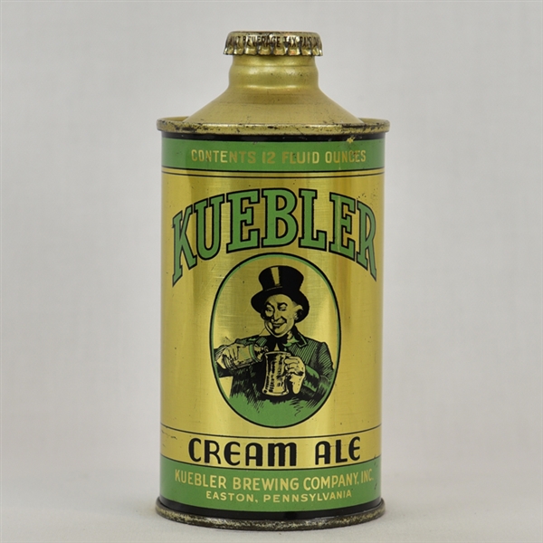 Kuebler Cream Ale J-Spout Cone Top Beer Can