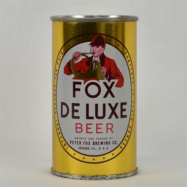 Fox De Luxe Beer Flat Top Beer Can