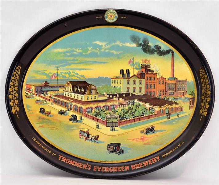 Trommer’s Evergreen Pre-Prohibition Factory Scene Tray