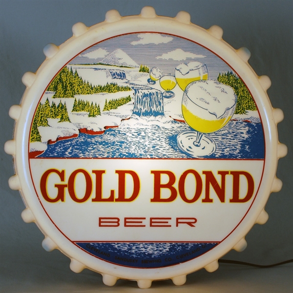Gold Bond Beer Crown Lighted Sign