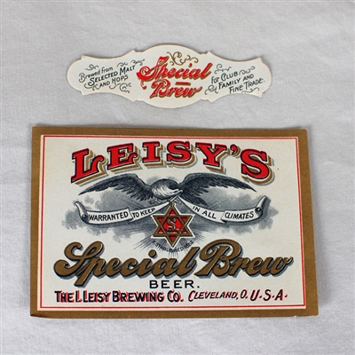 Pre-prohibition Leisys Special Brew Body & Neck Label