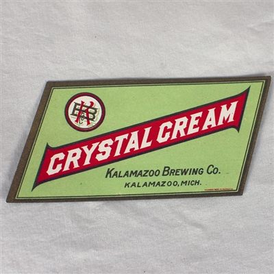 Pre-prohibition Kalamazoo Brewing Crystal Cream Label