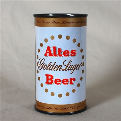 Altes Golden Lager Flat Top Beer Can