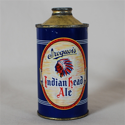 Iroquois Indian Head Ale Cone Top 170-6