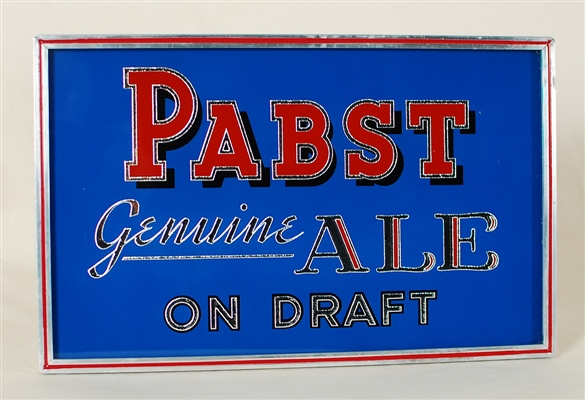Pabst Genuine Ale On Draft ROG Sign