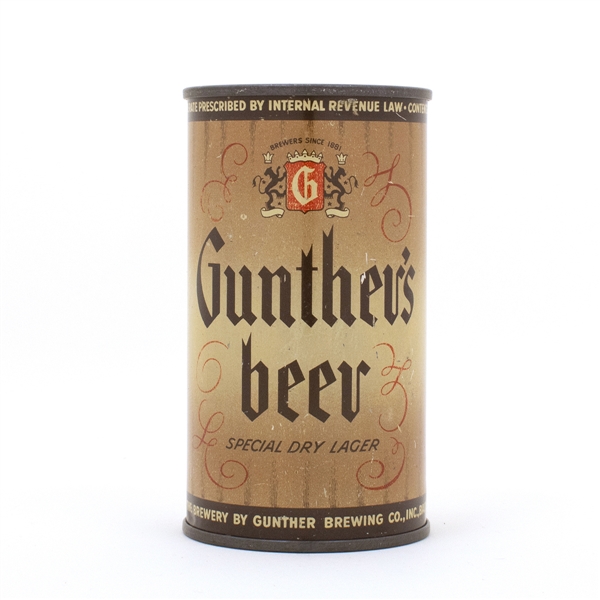 Gunthers Beer Split r Flat Top Can