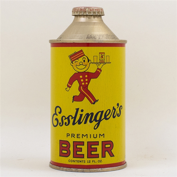 Esslingers Beer Flat Bottom Cone Top Can