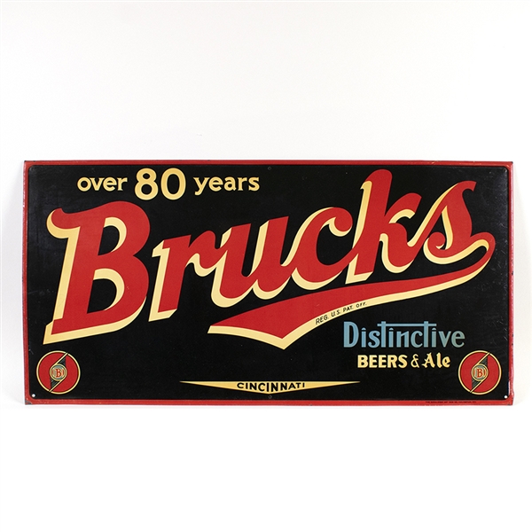 Brucks Distinctive Beer and Ale Tin Sign