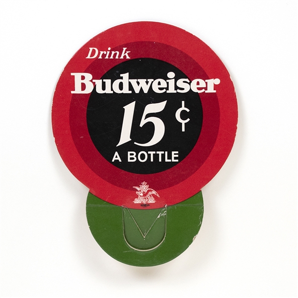 Budweiser 15 Cents Bottle Topper