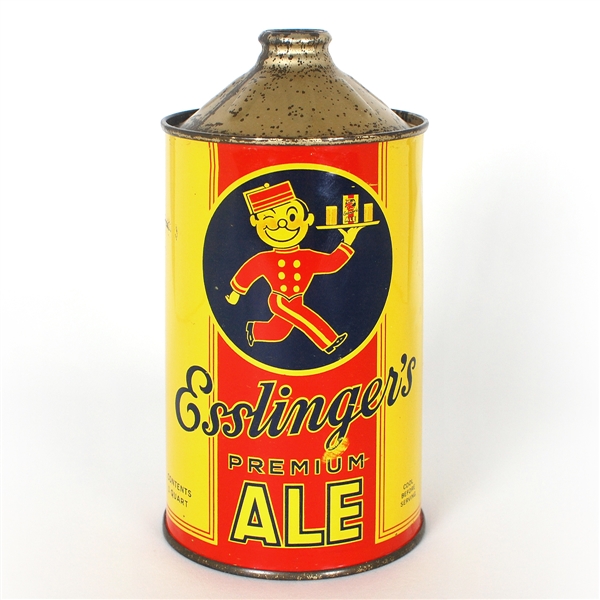 Esslinger’s Premium Ale Quart Cone Top Beer Can