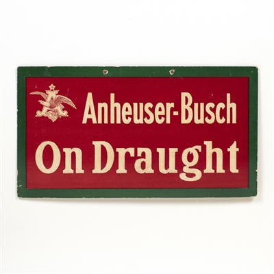 Anheuser-Busch On Draught Embossed Sign