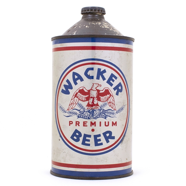 Wacker Quart Cone Top Beer Can 