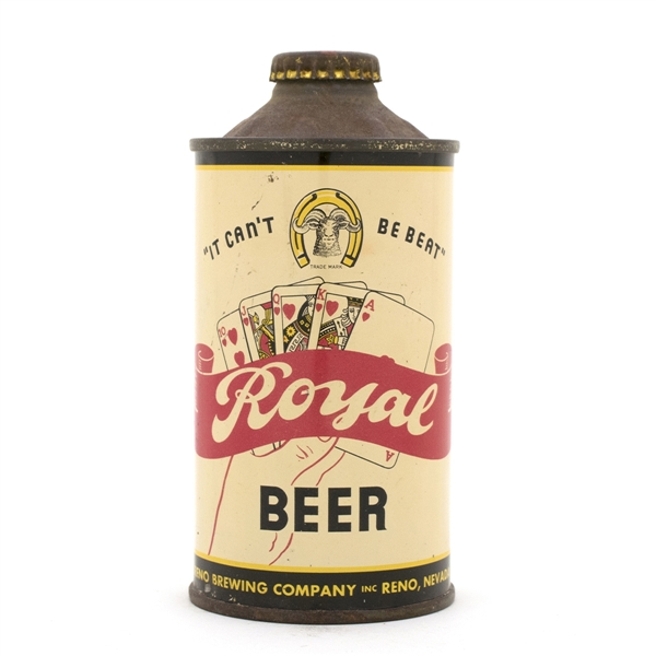 Royal Beer Cone Top Royal Flush Can