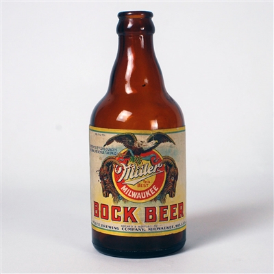 Miller Bock Beer Steinie Bottle LATE ADDITION