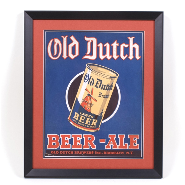 Old Dutch Beer Ale Can Sign