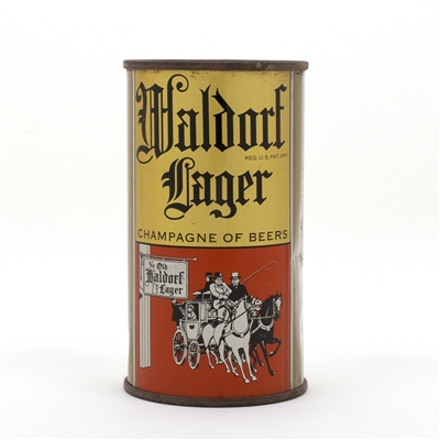 Waldorf Lager Opening Instruction Beer Can