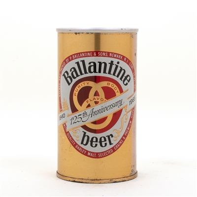 Ballantine 125th Anniversary Zip Top Beer Can
