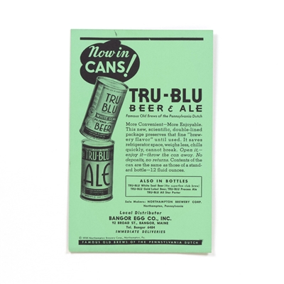 Tru-Blu OI Can Placard