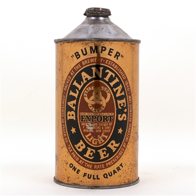 Ballantines Beer 1840-1940 Quart Cone Top