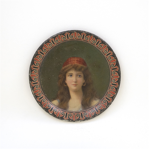 Unique Unmarked Victorian Lady Tip Tray