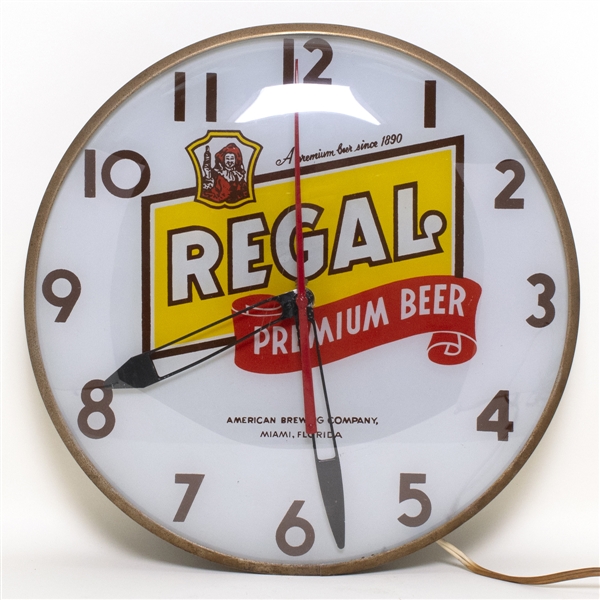 Regal Premium Beer Lighted Clock