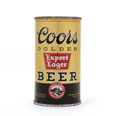 Coors Golden Export Flat Top Can
