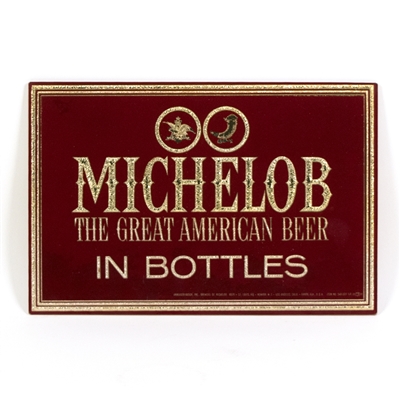 Michelob Beer Reverse Painted Glass Sign