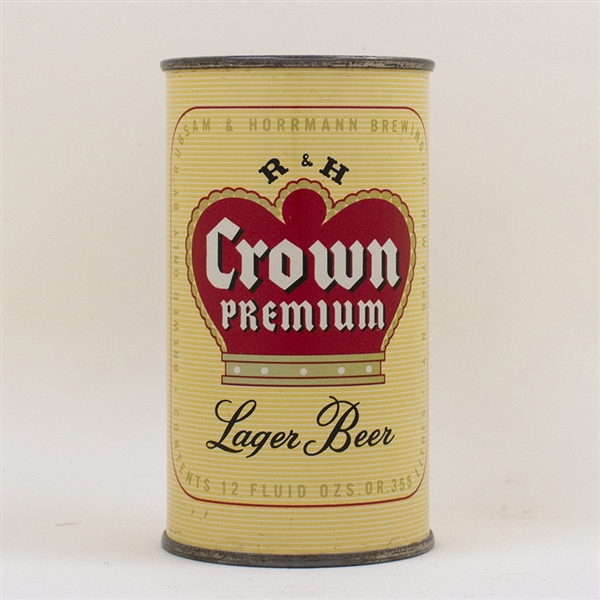 R and H Crown Premium Lager Flat Top Can
