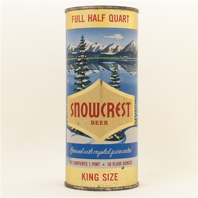 Snowcrest Beer Pint Flat Top Can