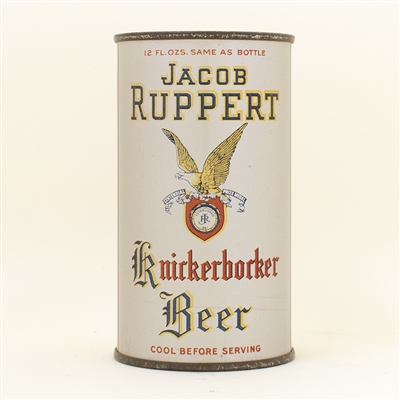 Jacob Ruppert Knickerbocker Instructional Flat Top Beer Can