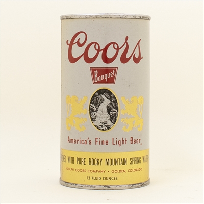 Coors Beer Red Letters Flat Top Can