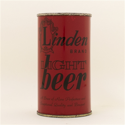 Linden Light Beer Red Flat Top Can