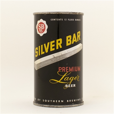 Silver Bar Lager Beer Flat Top Can