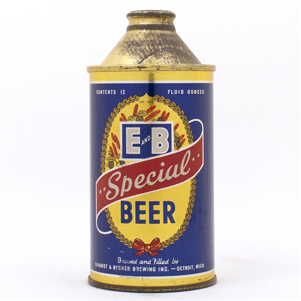 E and B Special Beer Cone Top Can