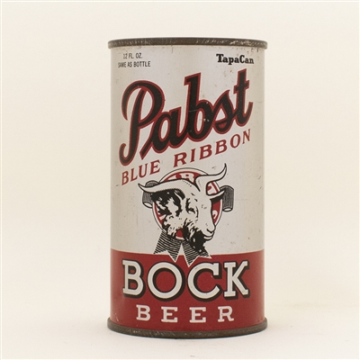 Pabst Blue Ribbon Bock Beer Instructional Flat Top Can