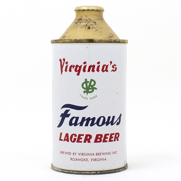 Virginias Famous Cone Top Beer Can