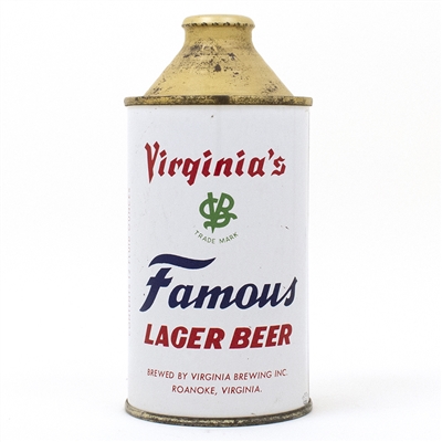 Virginias Famous Cone Top Beer Can