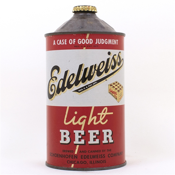 Edelweiss Light Beer Quart Cone Top Can 207-13