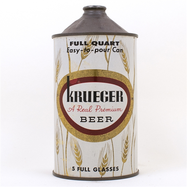 Krueger Real Premium Beer Quart Cone Can