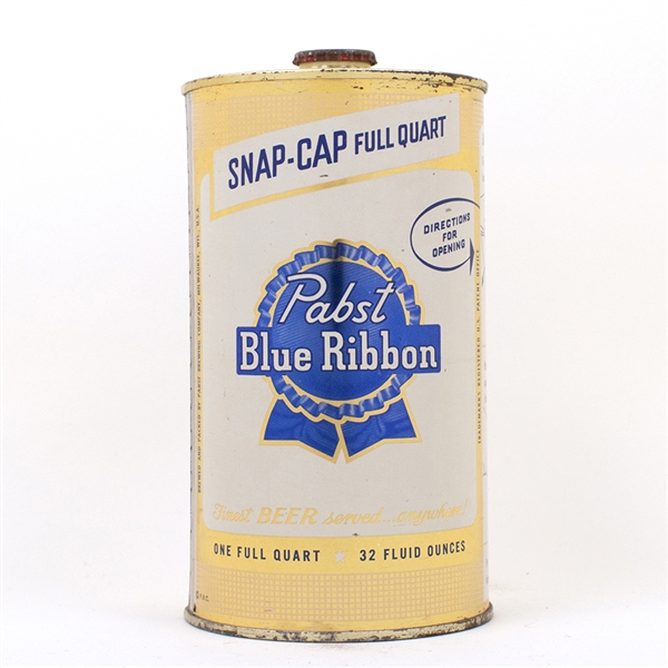 Pabst Blue Ribbon Instructional Quart Can 217-3