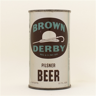 Brown Derby Beer Rainier Instructional Flat Top Can
