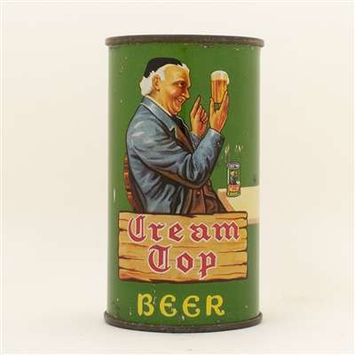 Cream Top Beer Opening Instruction Flat Top Can