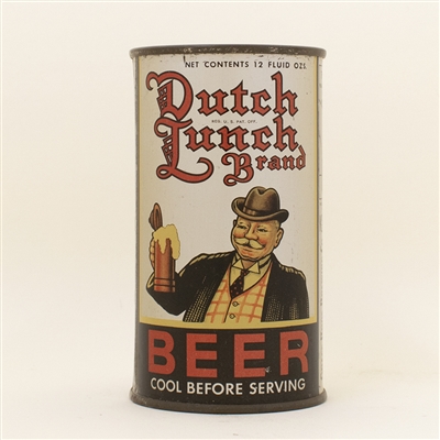 Dutch Lunch Brand Beer Opening Instruction Flat Top Can