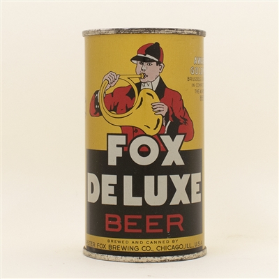 Fox DeLuxe Beer Fox Chicago OI Flat Top Can