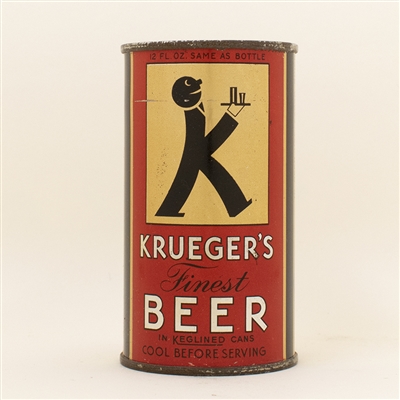 Kruegers Finest Beer Baldie Instructional Flat Top Can