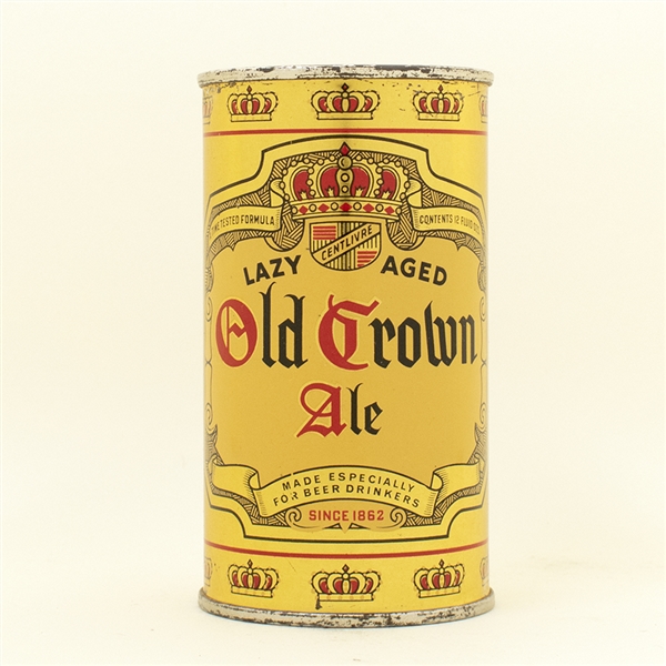 Old Crown Ale Instructional Flat Top Beer Can