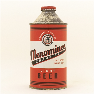 Menominee Beer Cone Top Can