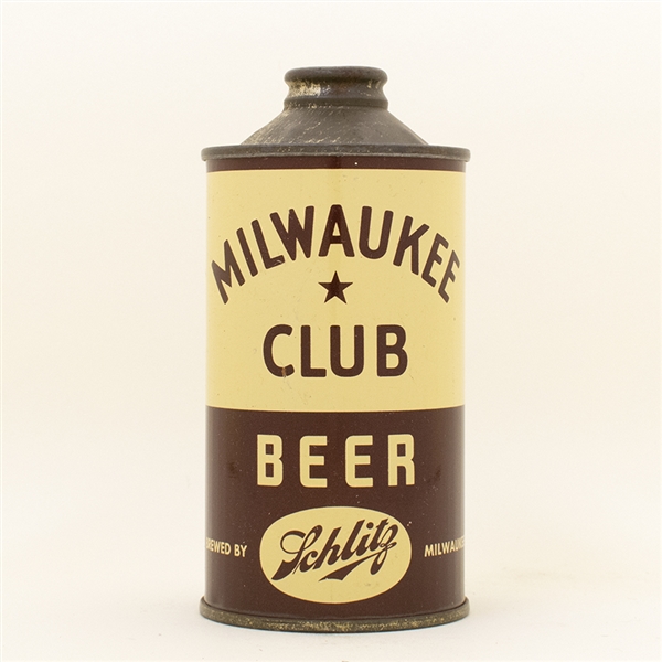 Milwaukee Club Beer Schlitz Low Profile Cone Top Can