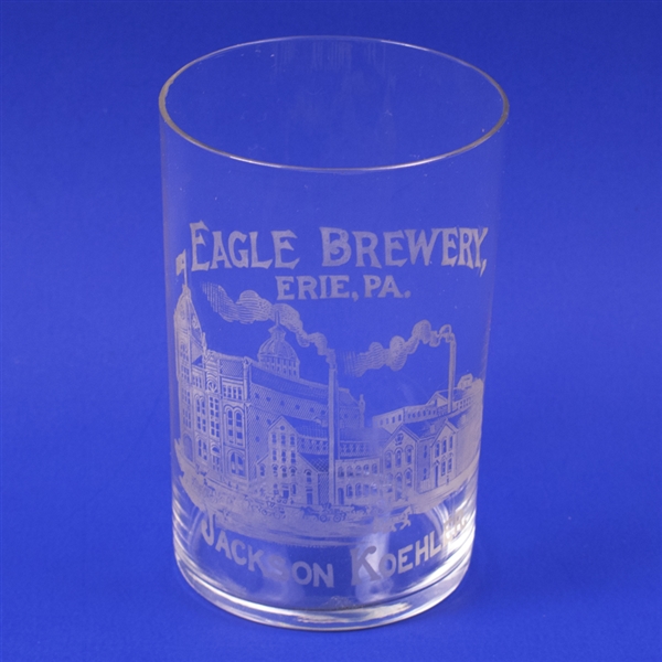 Eagle Brewery Jackson Koehler Factory Etched Glass
